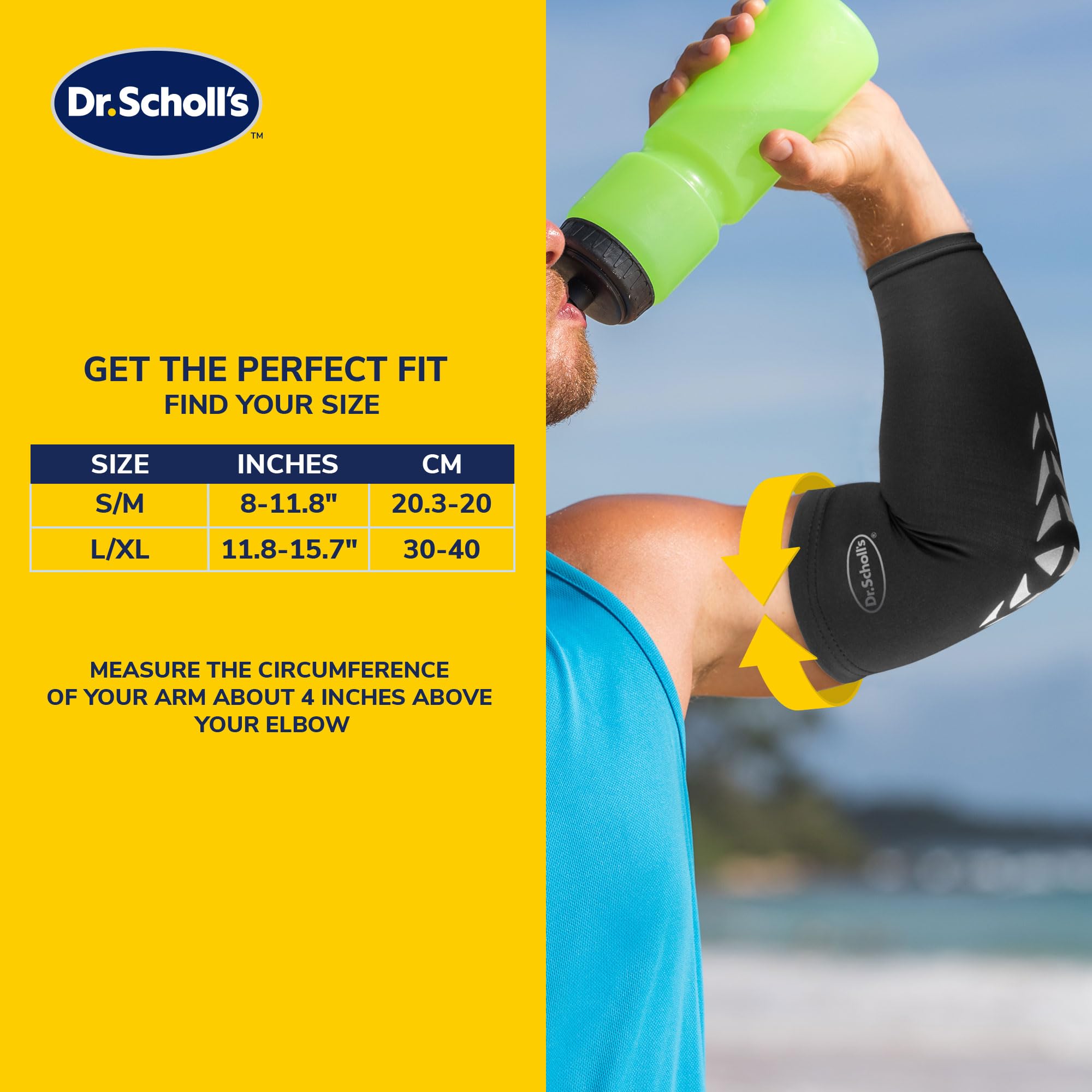 Dr. Scholl's Compression Elbow Sleeve Designed for Pain Relief